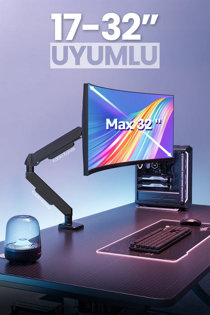 Hareketli Monitör Kolu 2026 Ergonomik Gazlı