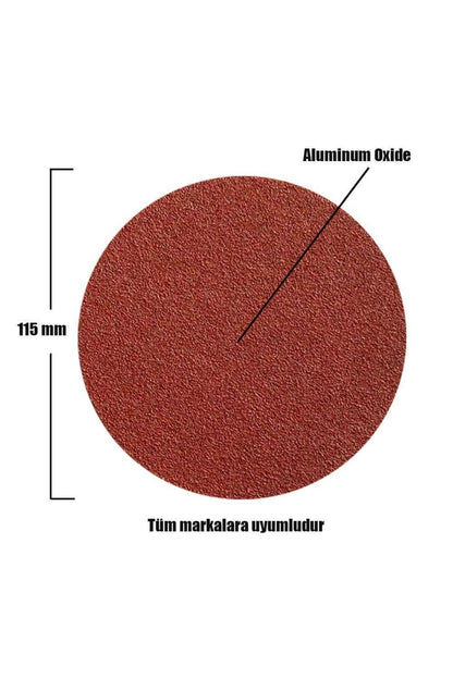 50 Adet Cırt Zımpara Spiral Avuç Içi Taşlama 115 Mm Harman Paket