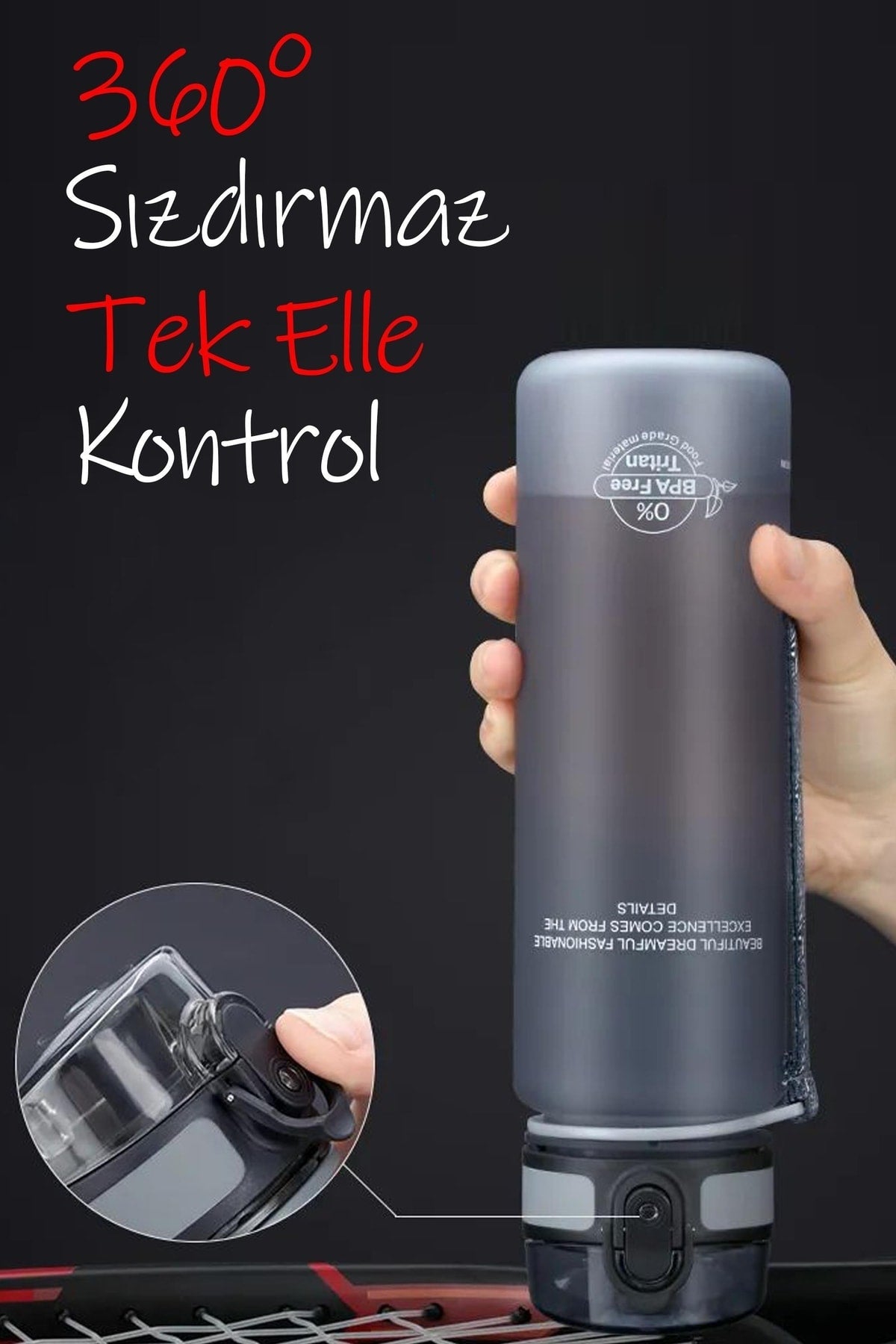 Suluk Su Matarası Bpa Free Kokusuz Suluk Sızdırmaz Akıtmaz Matara 500ml Kırmızı