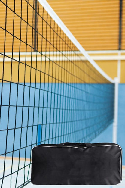 Voleybol Filesi 9.6 Metre Profesyonel Çantalı Taşınabilir Pratik Çelik Gergili Voleybol Ağı