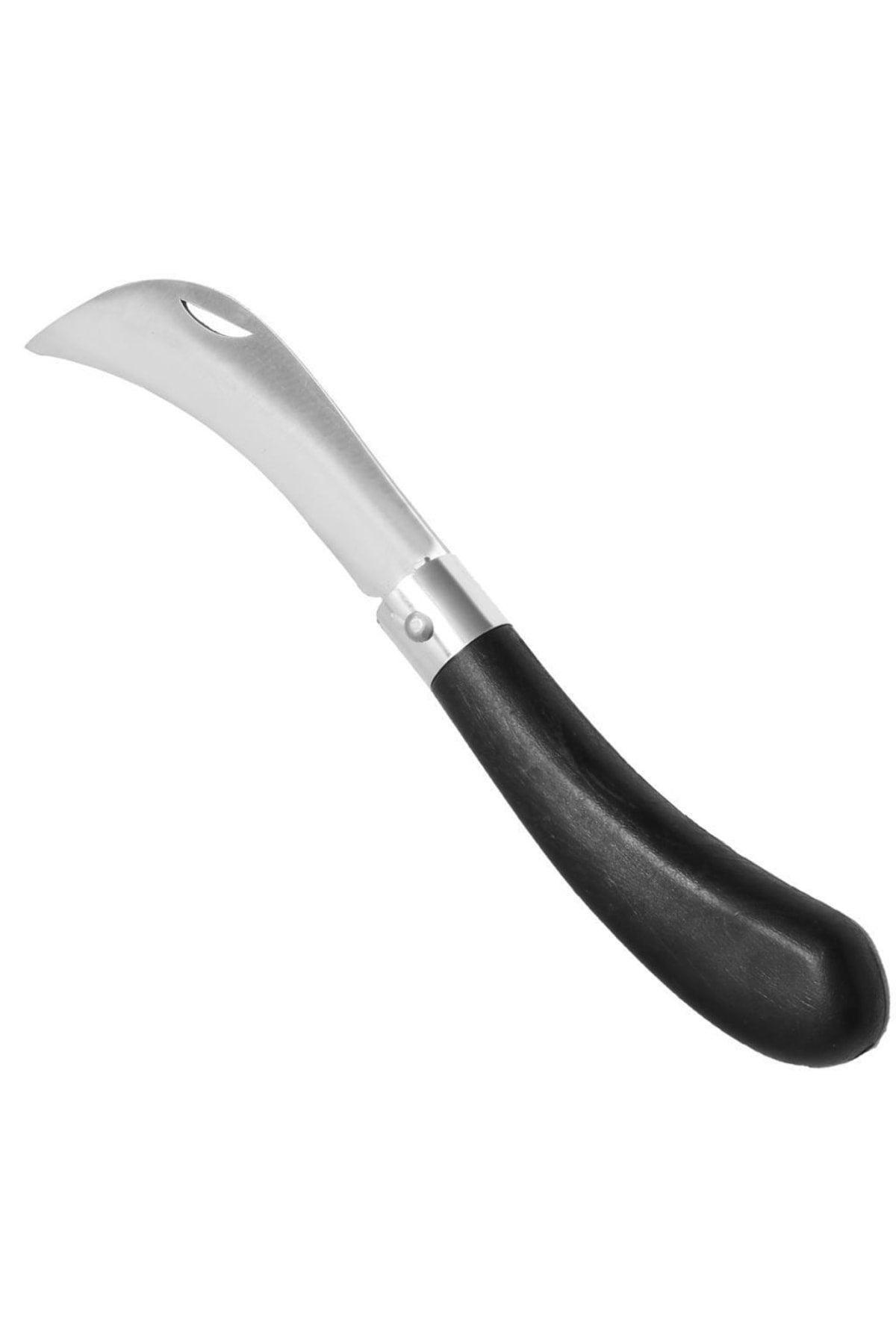 Desan Eğri Aşı Bıçağı Bağ Bıçağı Paslanmaz Ceviz Aşı Çakısı 20 Cm No 3 Siyah Plastik Saplı