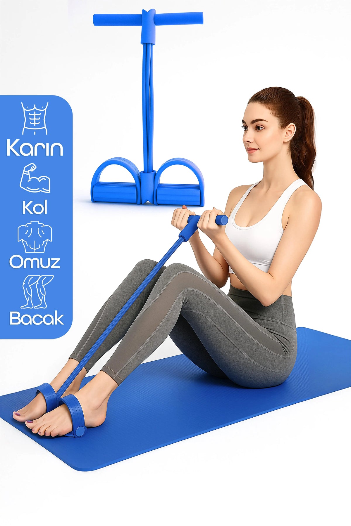 Body Trimmer Çok Fonksiyonlu Pilates Egzersiz Aleti – Direnç Lastikli Karın Kol Bacak ve Tüm Vücut Fitness Spor Aleti