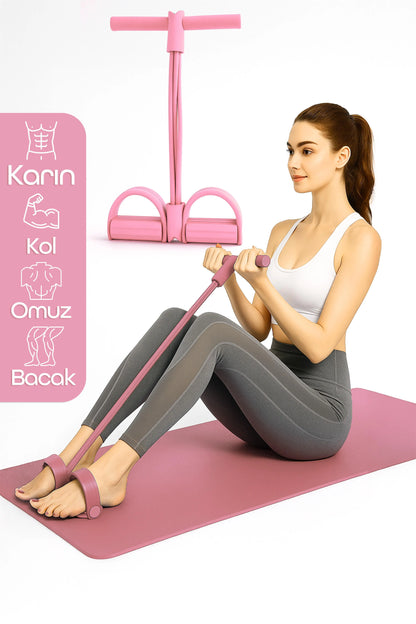 Body Trimmer Çok Fonksiyonlu Pilates Egzersiz Aleti – Direnç Lastikli Karın Kol Bacak ve Tüm Vücut Fitness Spor Aleti