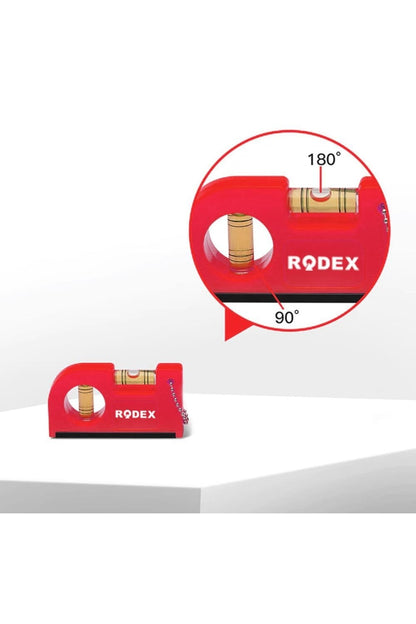Rodex Cep Tipi Mini Su Terazisi Kırmızı Mıknatıslı Su Terazisi