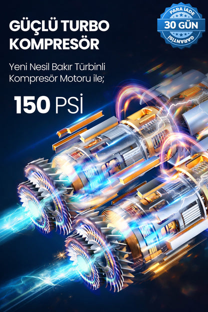 Şarjlı Taşınabilir Çok Amaçlı Kompresör