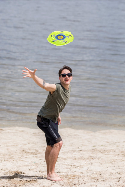 Frisbee Frizbi Fırlatma Diski Disk Atma Oyunu Çocuk Yetişkin Plaj Bahçe Oyuncak 24 Cm Neon Yeşil
