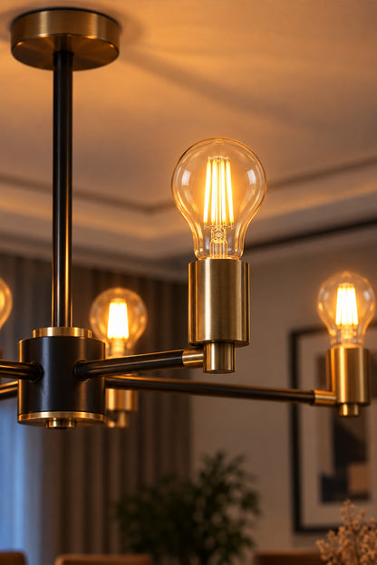 A60 Dimmerli Rustik Gün Işığı 2200K Amber LED Ampul Filament E27 Duylu Filamanlı Edison Ampül