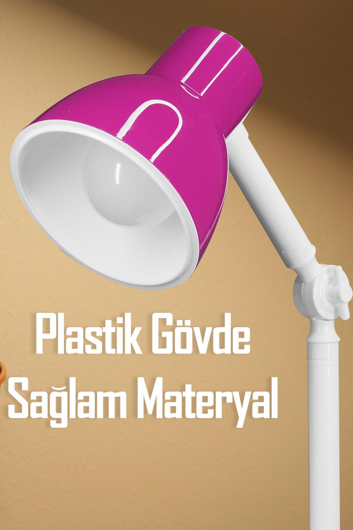 Akrobat Masa Lambası Retro Model Kablolu Elektrikli Ders Çalışma Lamba Kitap Okuma Işığı Pembe KML