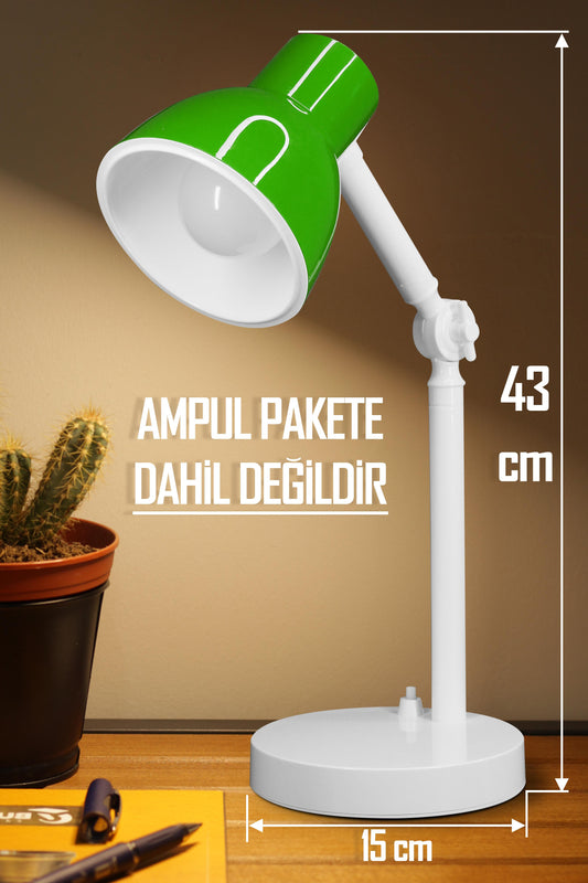 Akrobat Masa Lambası Retro Model Kablolu Elektrikli Ders Çalışma Lamba Kitap Okuma Işığı Yeşil KML