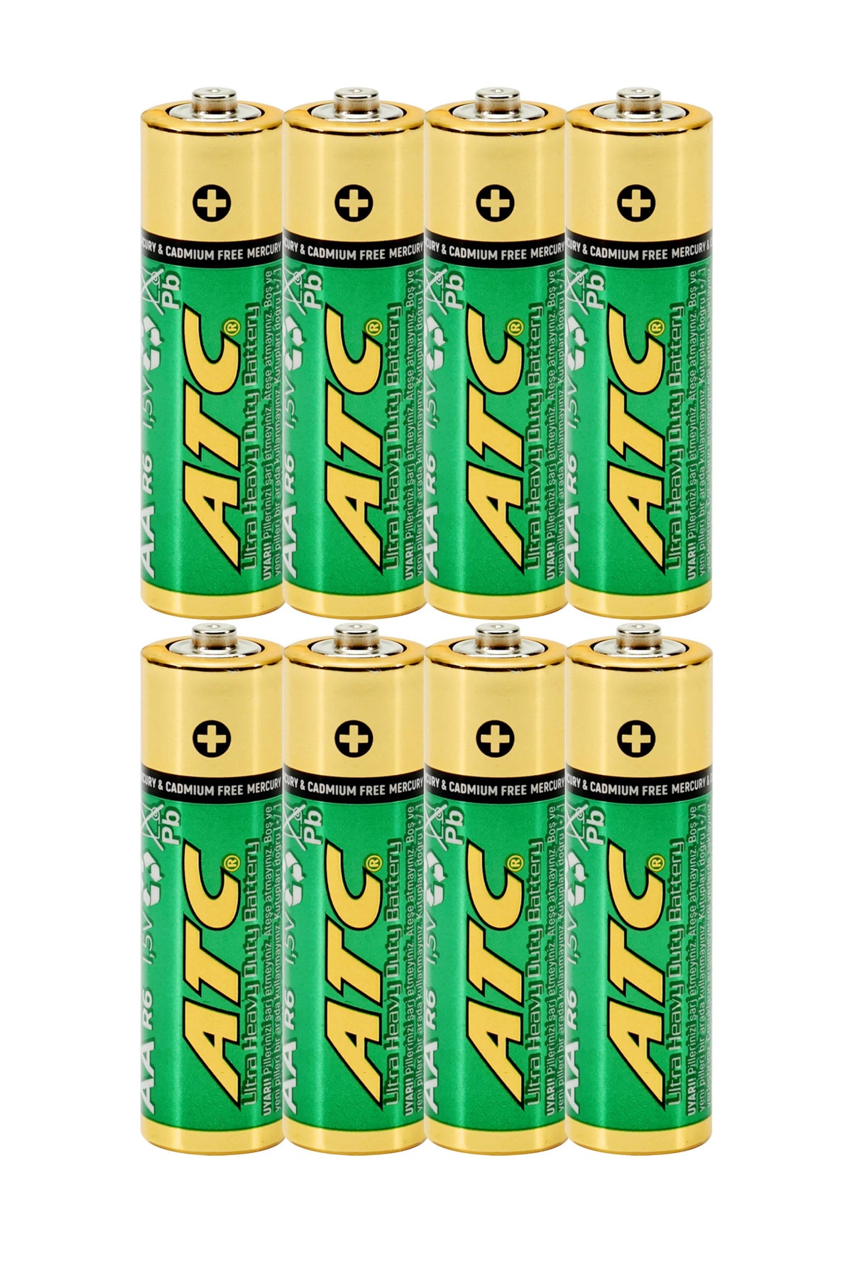 ATC 4lü AA R6 Heavy Duty Kalın Kalem Pil Saat Pili Çinko Karbon Pil Zn-C 1.5V
