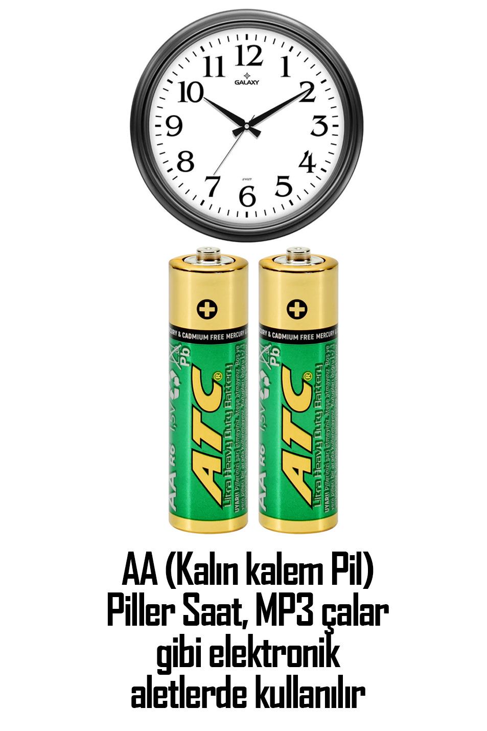ATC 4lü AA R6 Heavy Duty Kalın Kalem Pil Saat Pili Çinko Karbon Pil Zn-C 1.5V