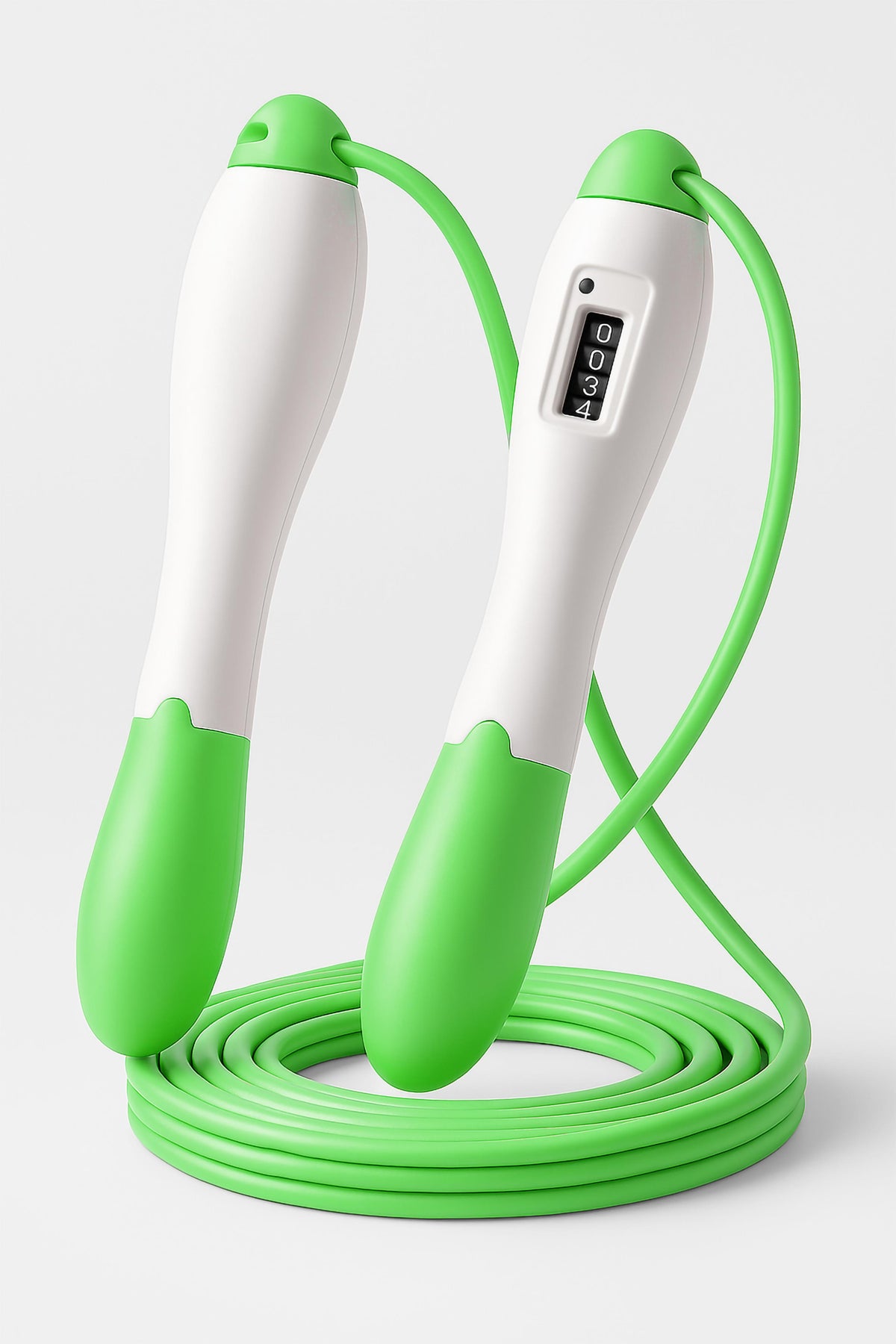 Atlama İpi Uzunluk Ayarlanabilir Mekanik Sayaçlı Ayarlı Göstergeli Atlama İpi Jump Rope Yeşil 5006