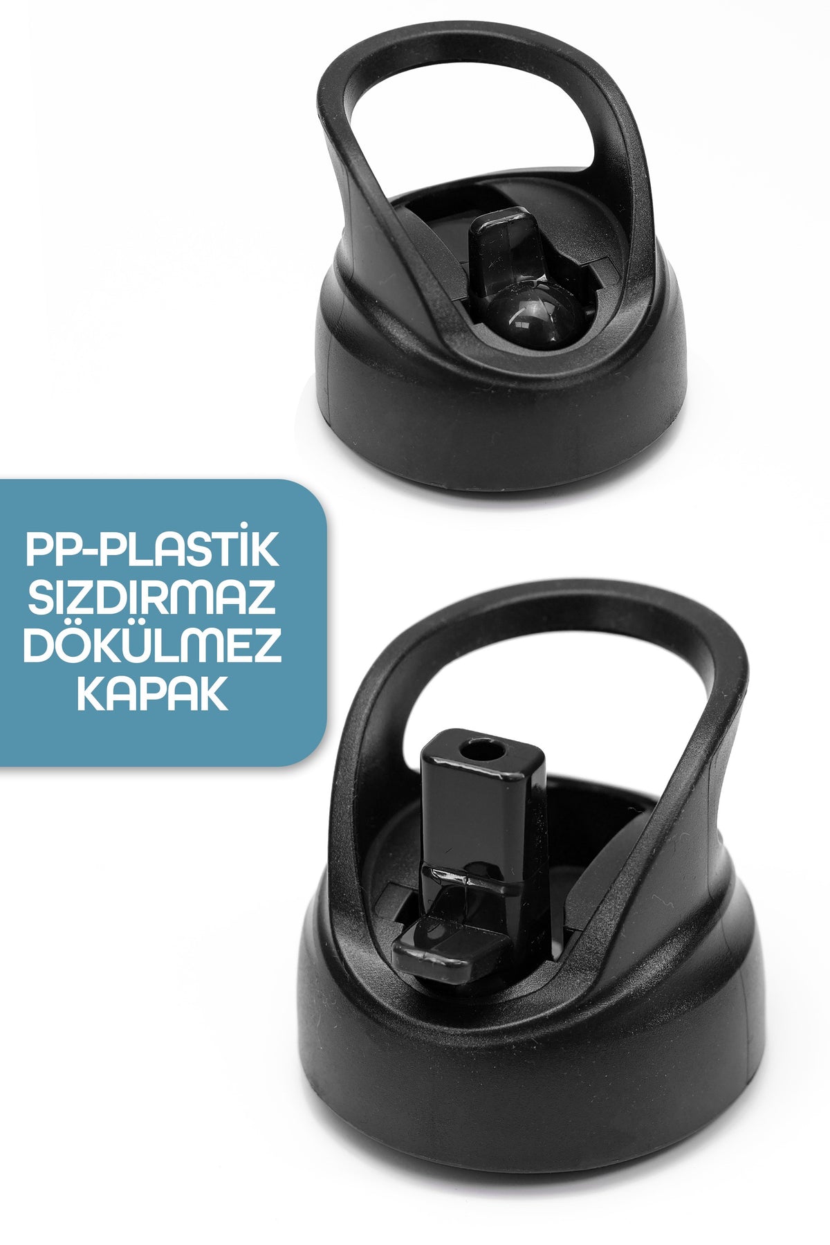 Büyük Su Matarası Tritan Pipetli Su Şişesi Zebra Spor Matarası Suluğu BPAsız 1000 mL Siyah 0112