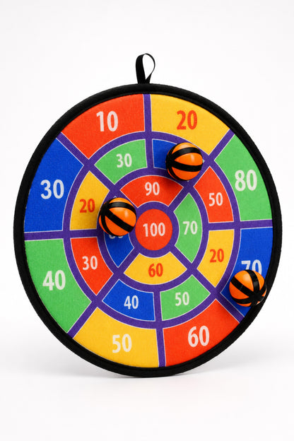 Cırt Cırtlı Dart Oyunu Seti Eğlenceli Hedef Tahtası 3 Toplu Dart Atış Oyunu Seti 36cm HED709
