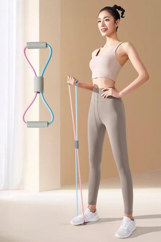 Figure 8 Pilates Jimnastik Bandı Yoga Direnç Bandı Isınma Spor Kondisyon Lastiği Hafif Pastel 5 Kg