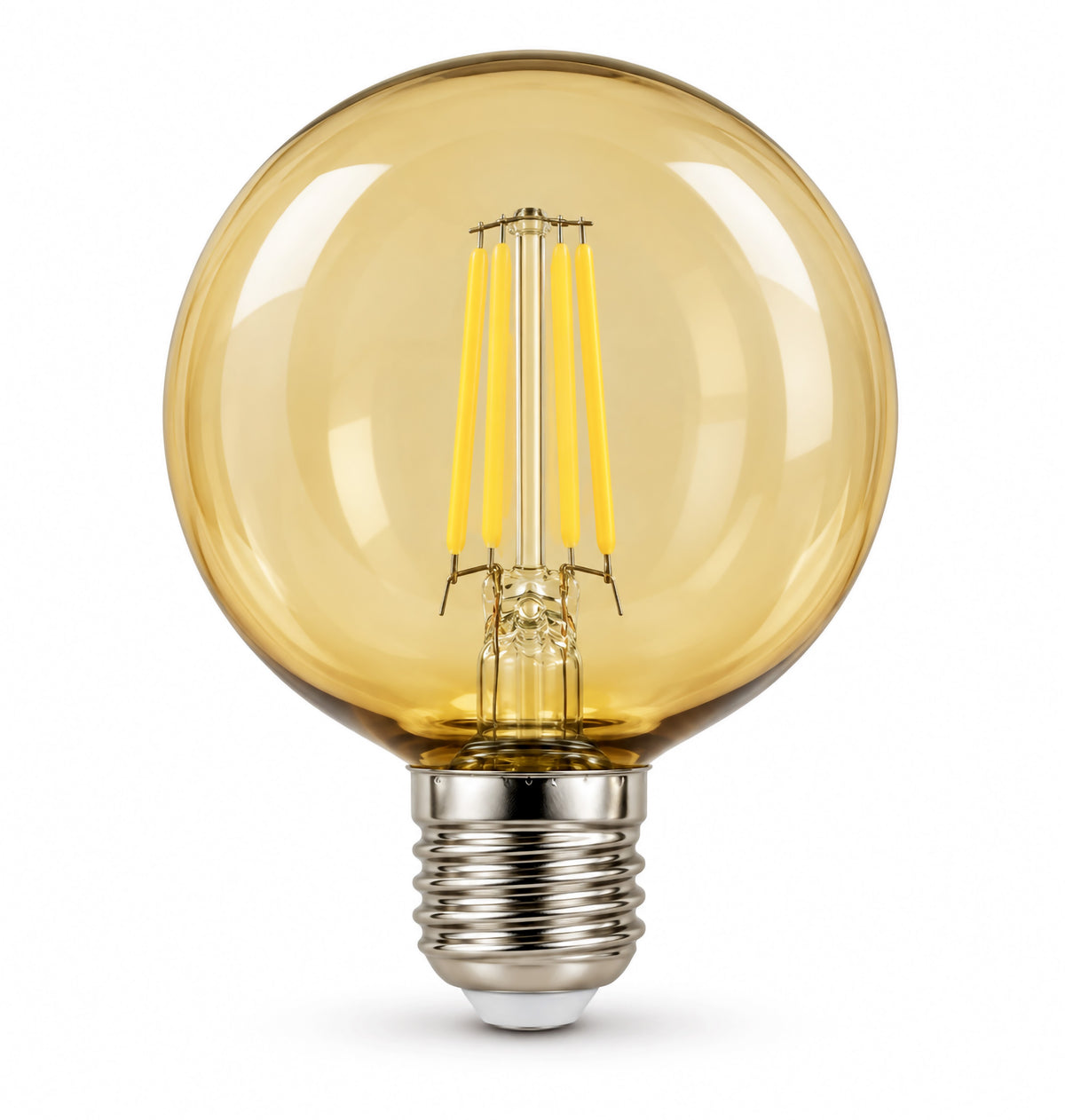 G95 Dimmerli Rustik Gün Işığı 2700K Amber LED Ampul Filament E27 Duylu Filamanlı Edison Ampül