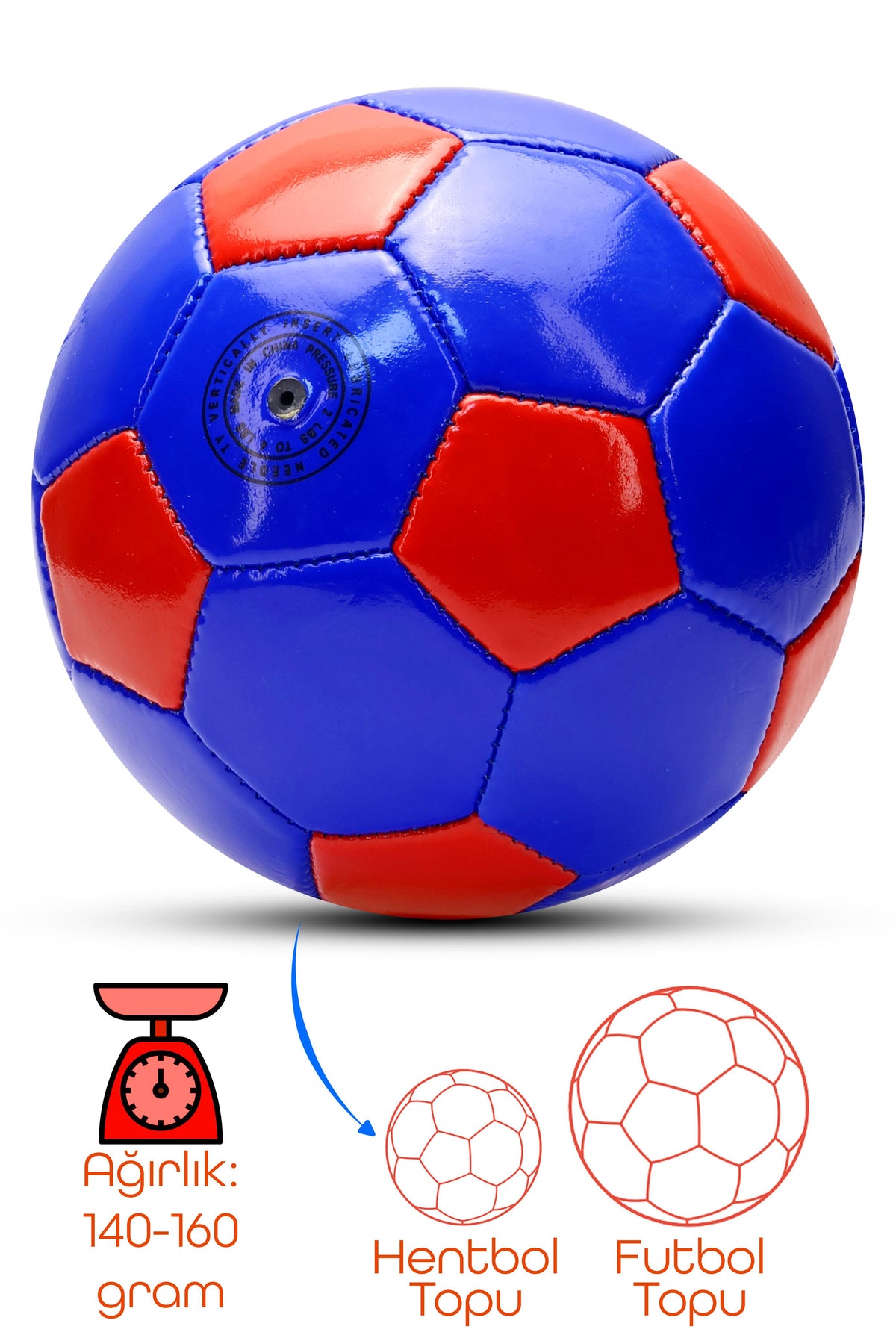 Hentbol Topu Renkli Parlak Katmanlı Çocuk Mini Futbol Topu No:1 İç Mekan Minik Top D02