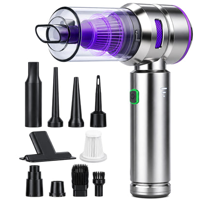 Kablosuz Şarjlı Araç İçi Süpürge 110 W Güçlü Vakum & Üfleme Şişirme Cihazı El Süpürgesi HL121