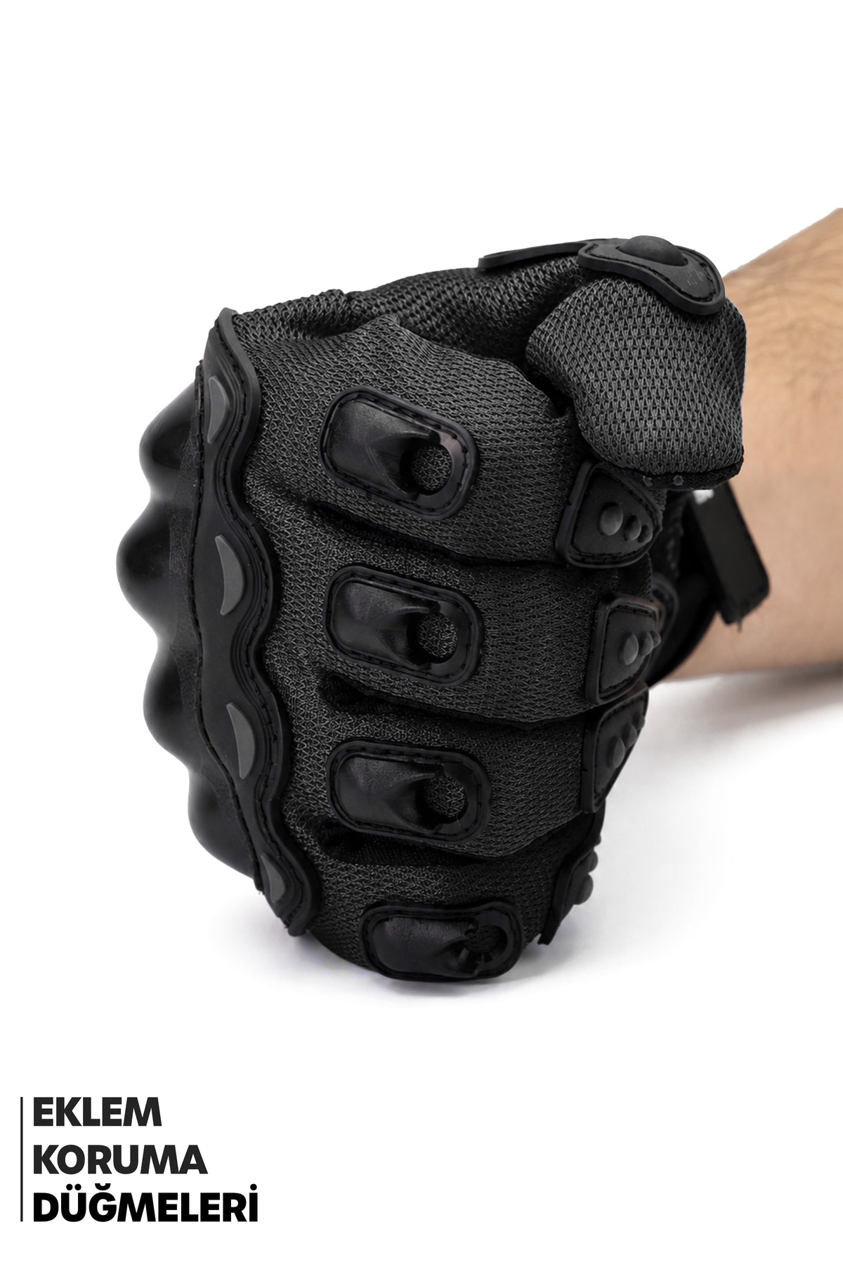 M Beden Korumalı Motosiklet Eldiveni Unisex Bisiklet Motorcu Eldiveni Siyah 113