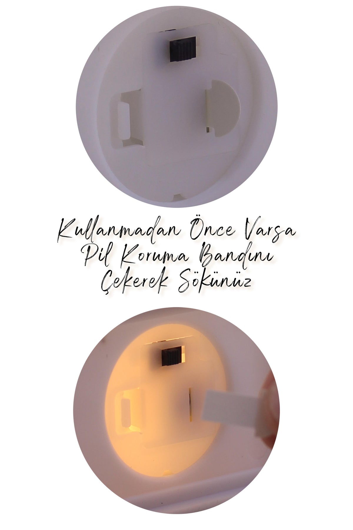 Led Mum Kanatlı Melek Tip Dumansız Pilli Alevli Dekoratif Yapay Mum Işıldak Mor 1037-7