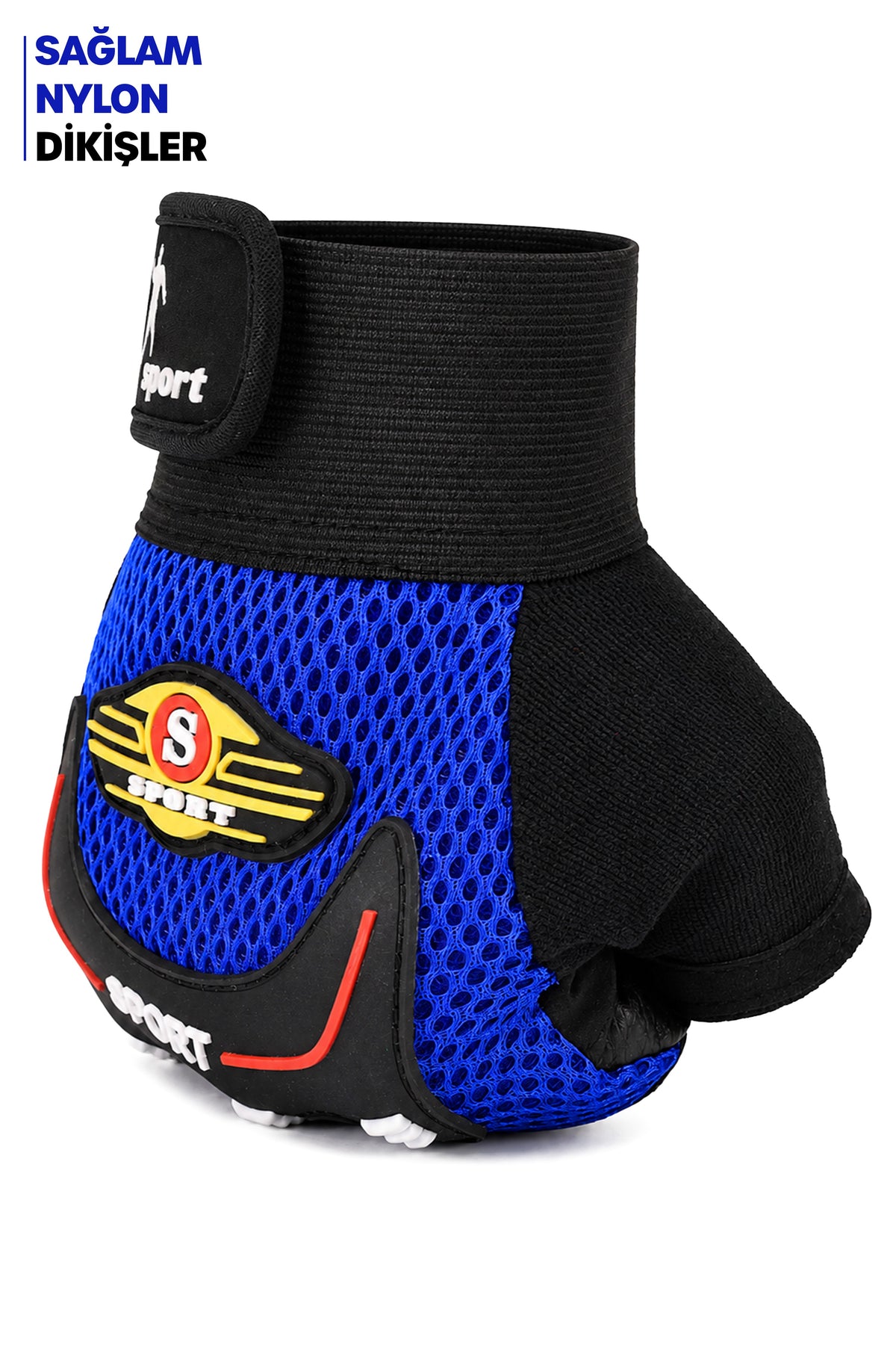 M Beden Kesik Yarım Fitness Gym Ağırlık Kaldırma Spor Eldiveni Unisex Bisiklet Eldiveni Mavi 115