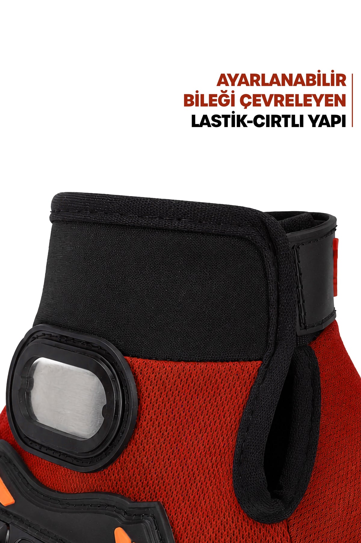 M Beden Korumalı Kesik Yarım Motosiklet Eldiveni Unisex Bisiklet Motorcu Eldiveni Kırmızı 116
