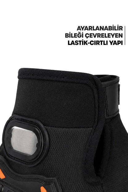 M Beden Korumalı Kesik Yarım Motosiklet Eldiveni Unisex Bisiklet Motorcu Eldiveni Siyah 116