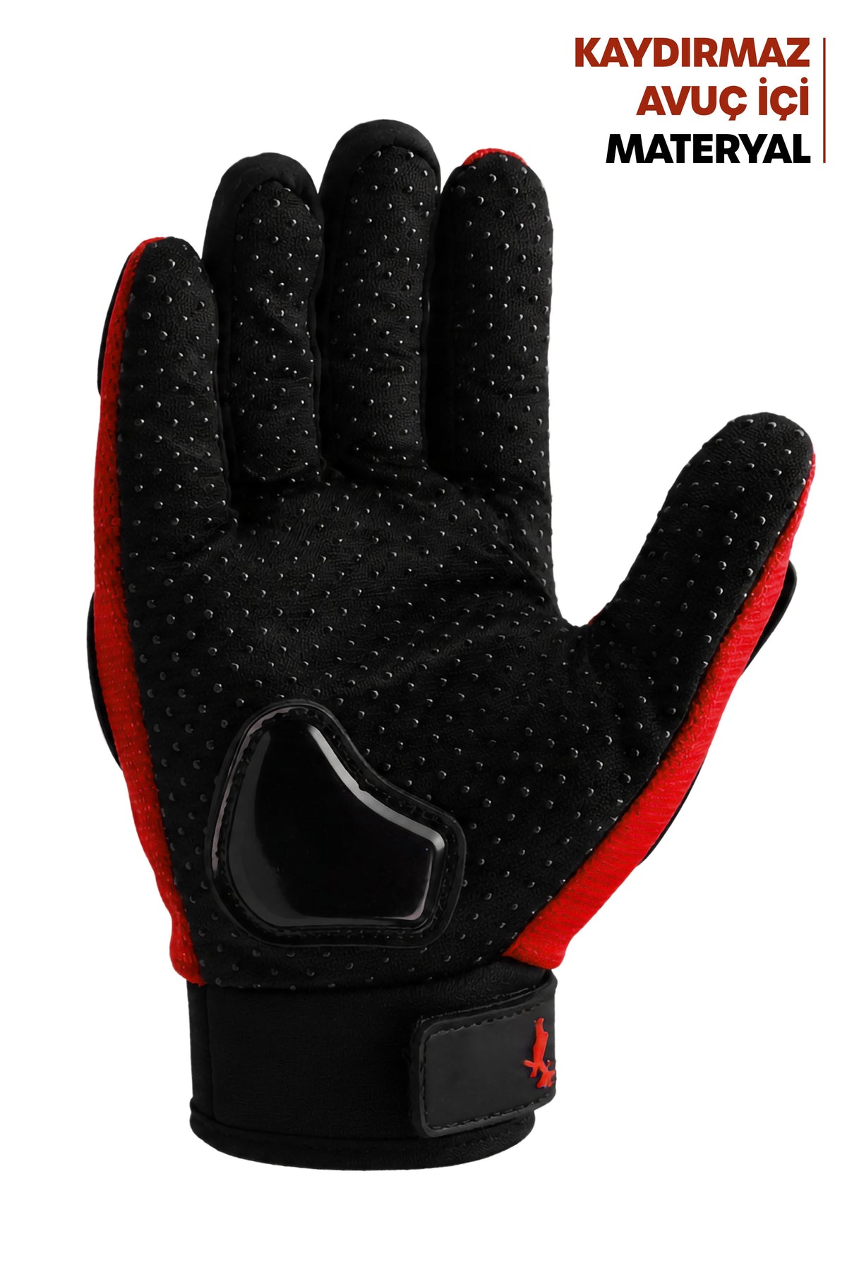 M Beden Korumalı Motosiklet Eldiveni Unisex Bisiklet Motorcu Eldiveni Kırmızı 113