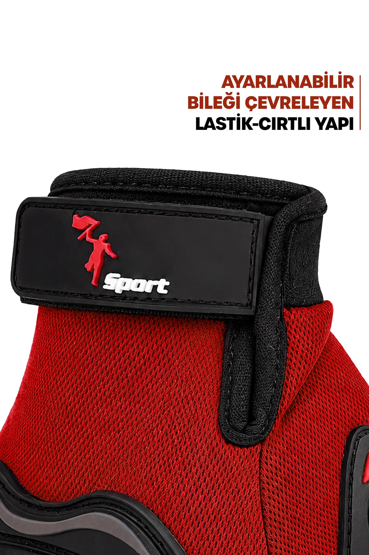 M Beden Korumalı Motosiklet Eldiveni Unisex Bisiklet Motorcu Eldiveni Kırmızı 114