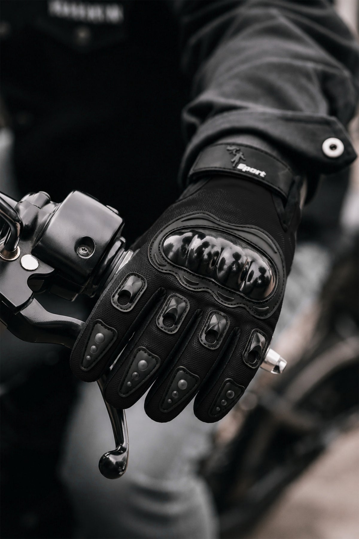 M Beden Korumalı Motosiklet Eldiveni Unisex Bisiklet Motorcu Eldiveni Siyah 114