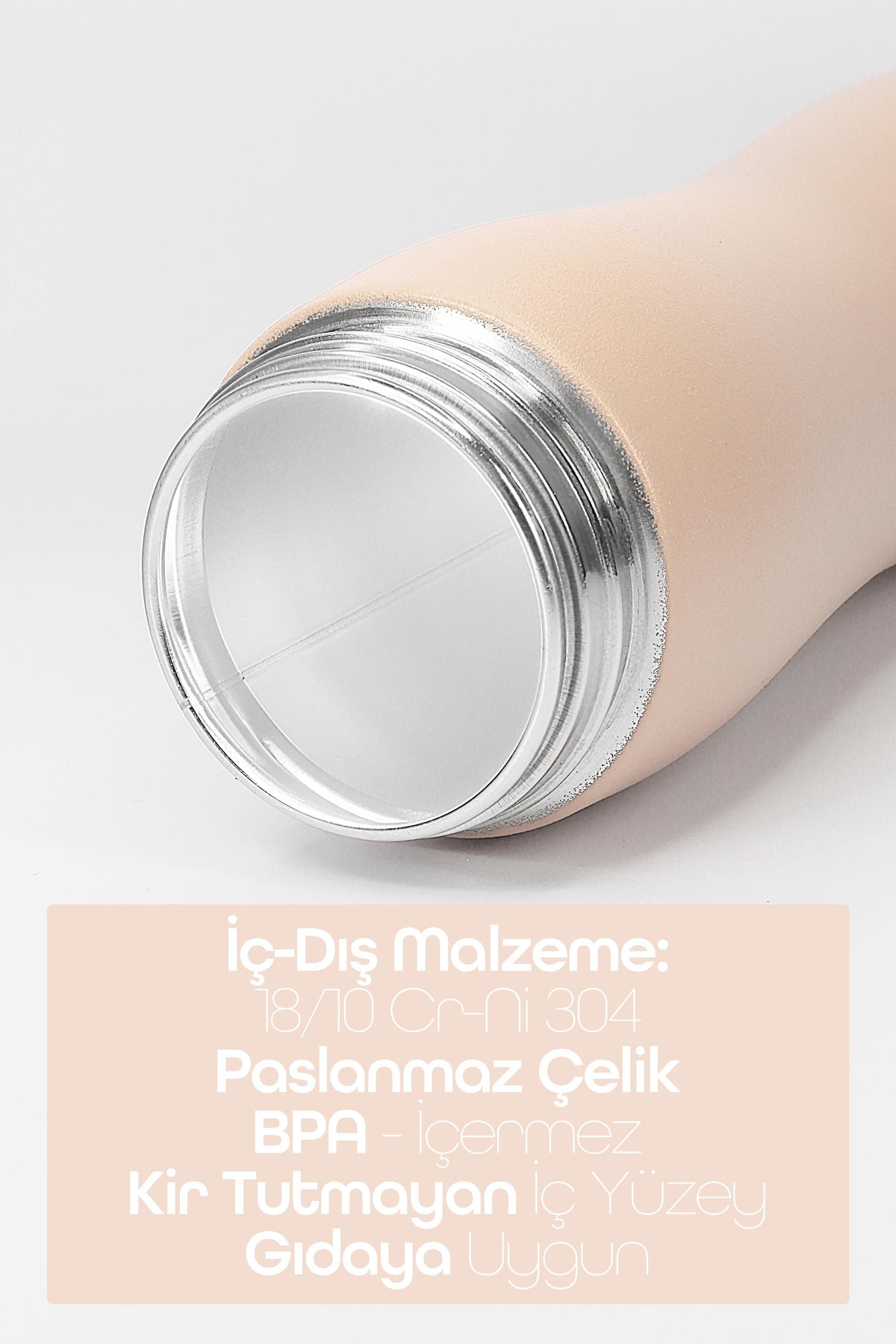 Paslanmaz 304 Çelik Matara Pipetli Motivasyon Matarası Suluğu 304 Çelik Suluk Yeşil 750 ml 1156