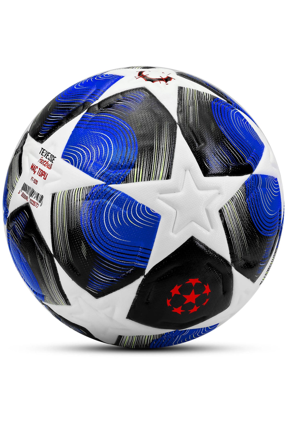 FT520 Şampiyonlar Ligi Futbol Topu 5 Numara – Mavi Desenli Antrenman ve Maç Topu