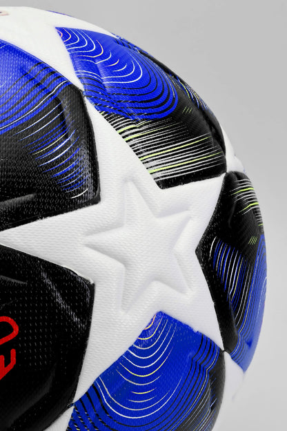 FT520 Şampiyonlar Ligi Futbol Topu 5 Numara – Mavi Desenli Antrenman ve Maç Topu