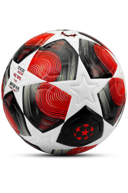 FT520 Şampiyonlar Ligi Futbol Topu 5 Numara – Kırmızı Desenli Antrenman ve Maç Topu