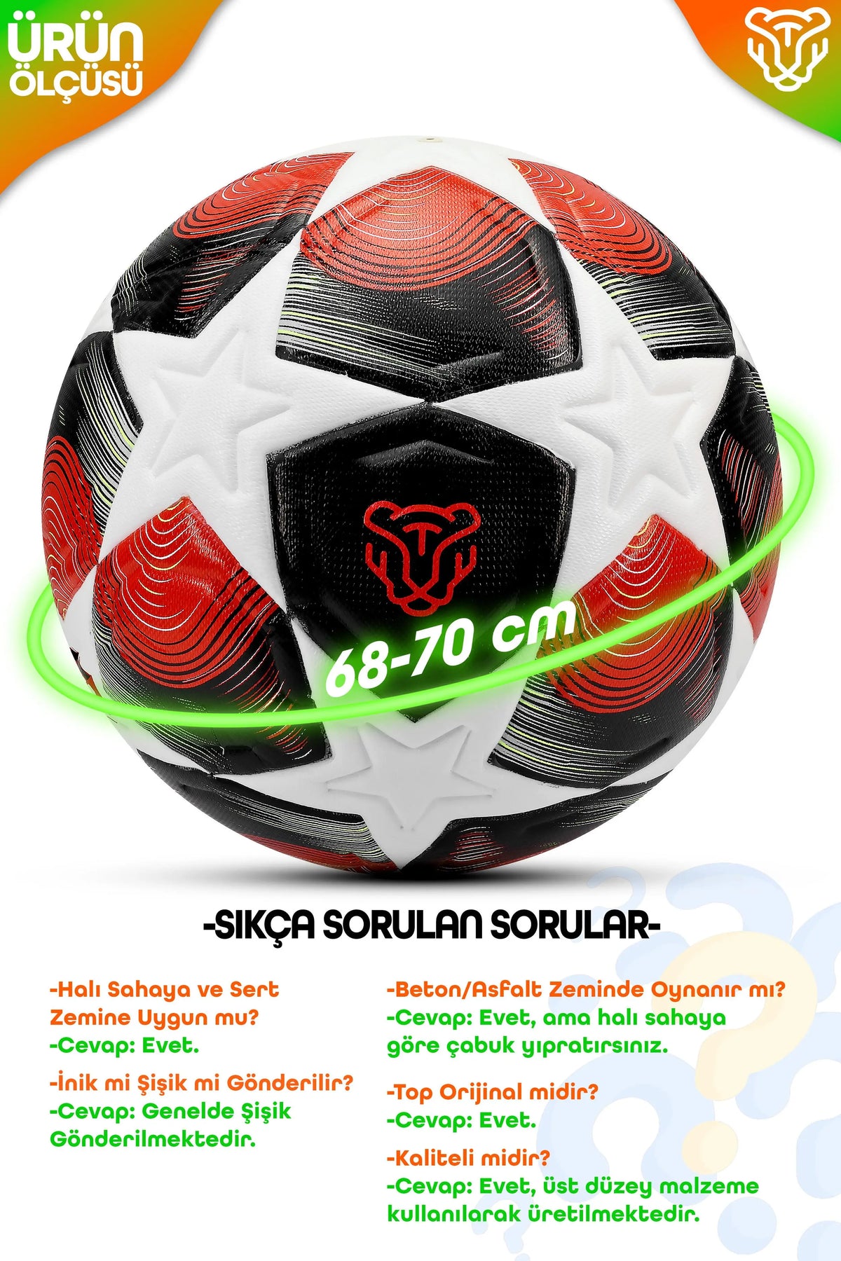 FT520 Şampiyonlar Ligi Futbol Topu 5 Numara – Kırmızı Desenli Antrenman ve Maç Topu
