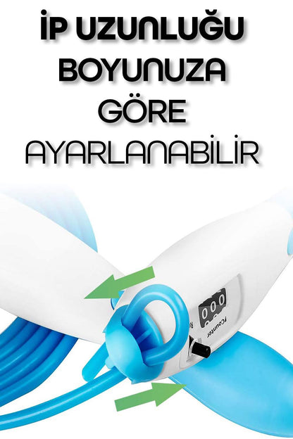 Sayaçlı Atlama İpi Uzunluk Ayarlanabilir Atlama Sekme İpi Jump Rope Şeffaf Simli İp K1567