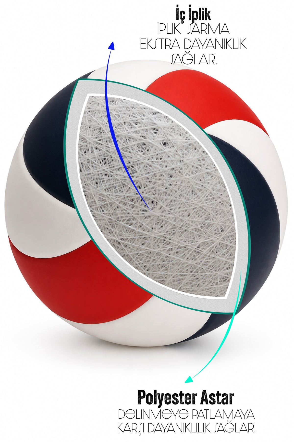 Voleybol Topu Swirl Soft Touch Yapıştırma Yumuşak Yüzey 8 Panel 5 Numara Kırmızı Beyaz KV600