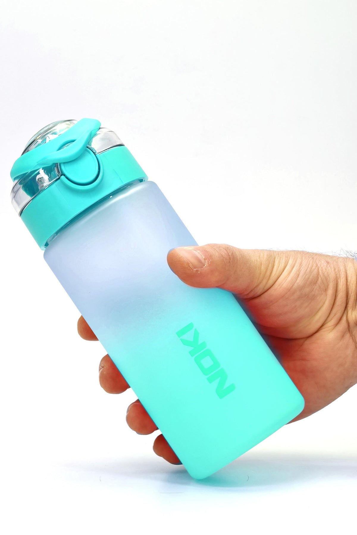 Su Matarası Tritan Geniş Ağız Su Şişesi Gradyan Spor Matarası Suluğu BPAsız 500 mL Turkuaz 0109