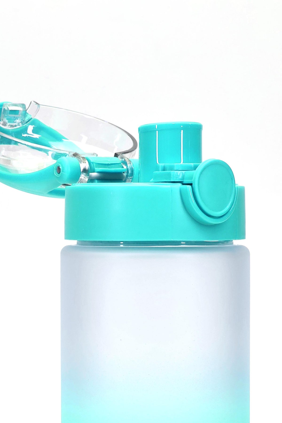 Su Matarası Tritan Geniş Ağız Su Şişesi Gradyan Spor Matarası Suluğu BPAsız 500 mL Turkuaz 0109