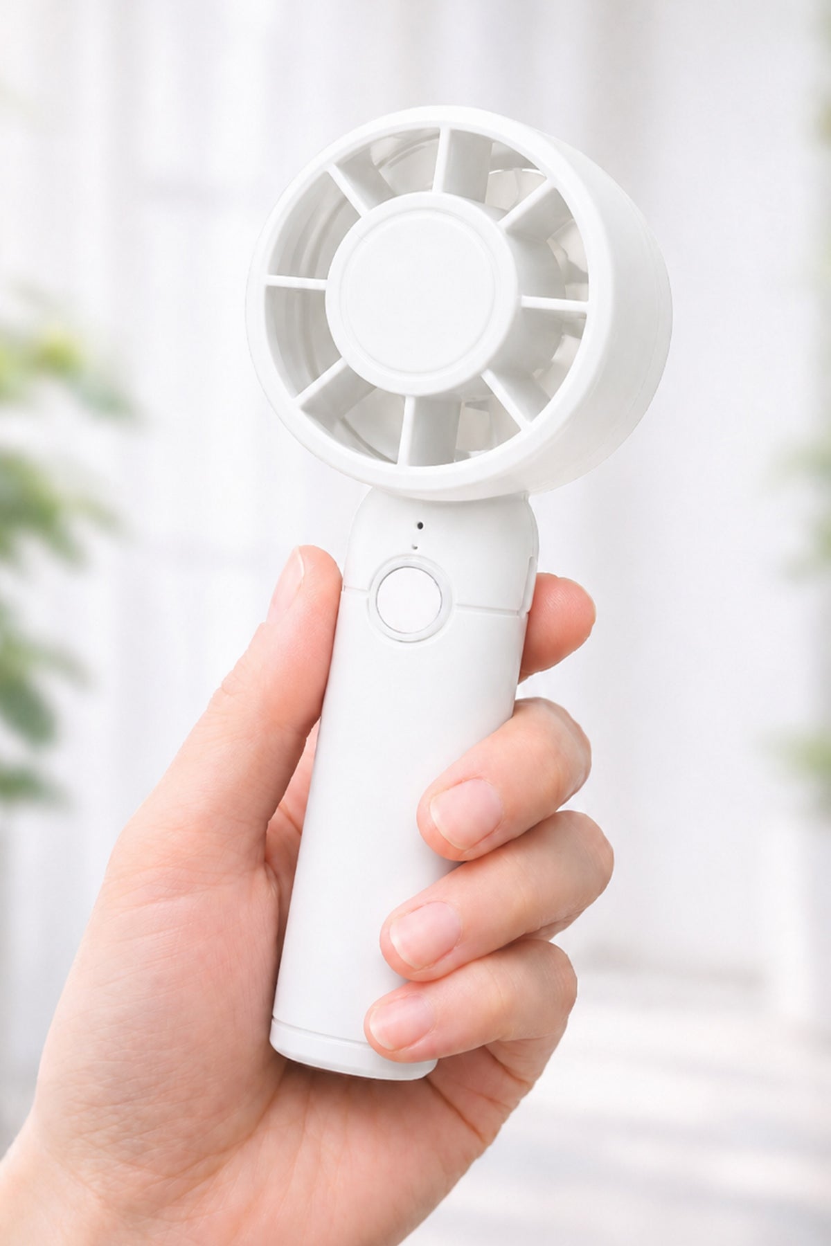 Turbo 3 MOD Şarjlı El Fanı 3 Kademe Seyahat Masaüstü Vantilatör Taşınabilir Mini Fan Beyaz F130